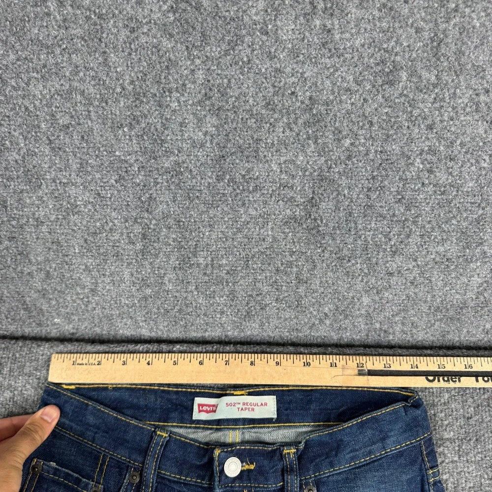 Levi's Jeans Boys Size 14 REG Blue 502 Regular Taper Distressed Cotton Denim
